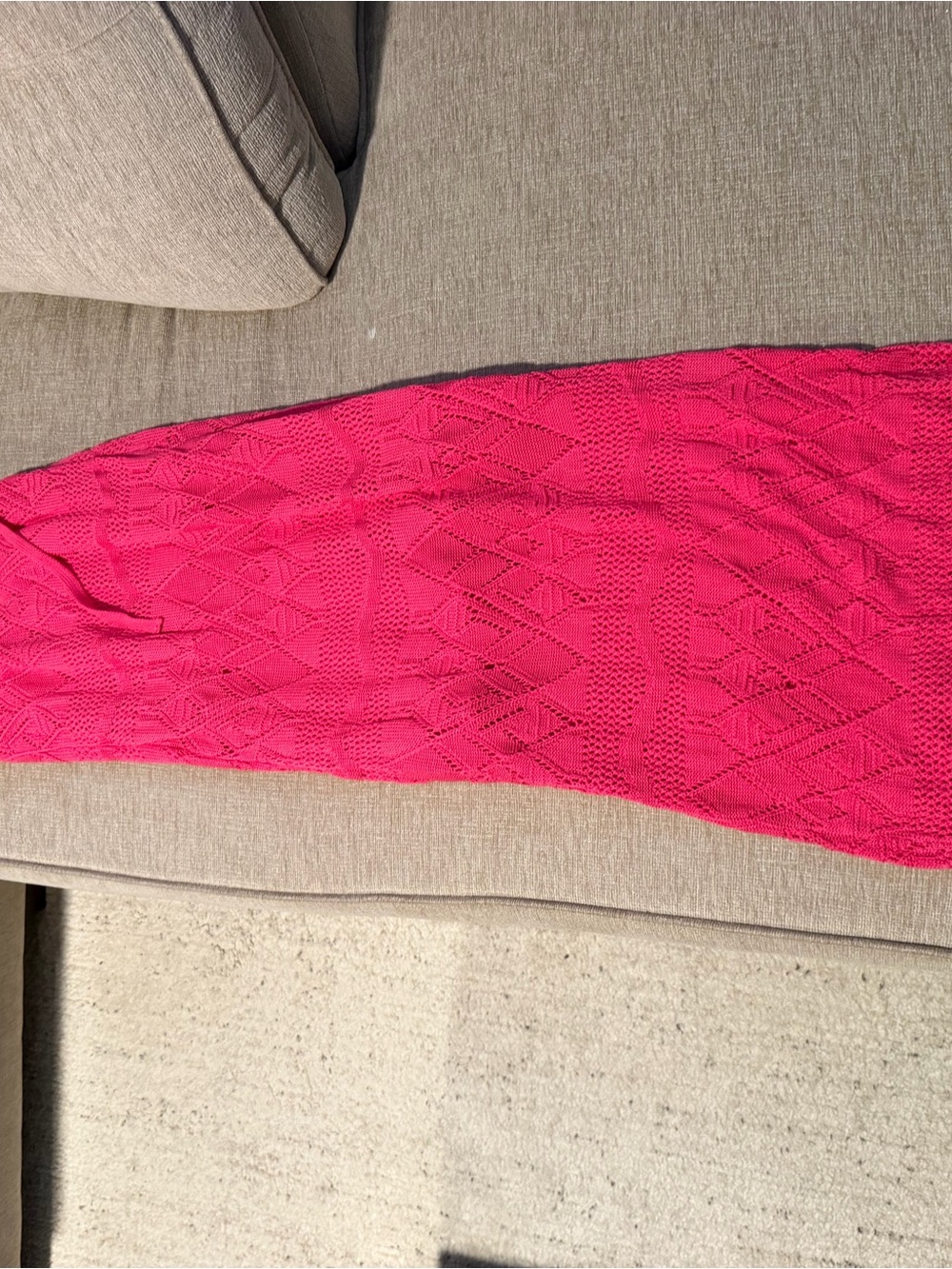 Fashion Nova Hot Pink Maxi Dress - Knit Pattern